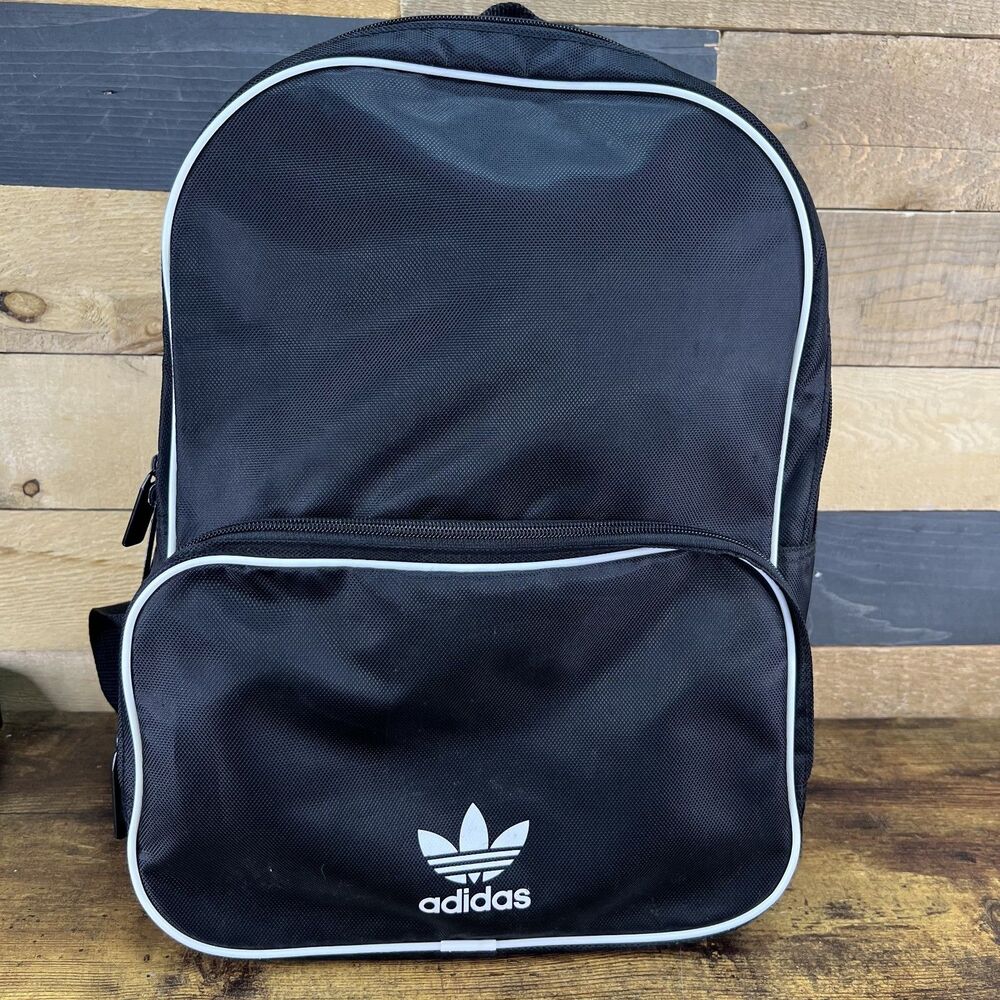 ADIDAS Adicolor Trefoil Retro Black White 15" 16" Laptop Backpack